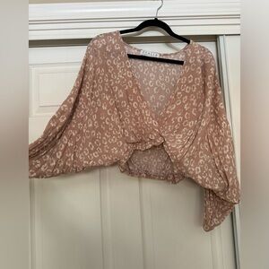 Stella laguna floral long sleeve crop top